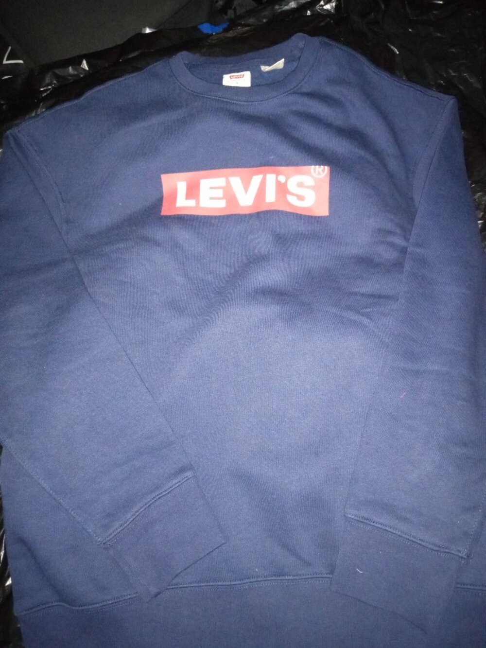 Levis Navy/Red Crewneck Sweatshirt Mens Small